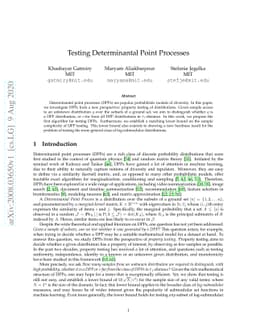 Testing Determinantal Point Processes