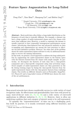 Feature Space Augmentation for Long-Tailed Data