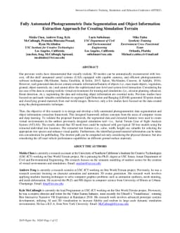 Fully Automated Photogrammetric Data Segmentation and Object Information
  Extraction Approach for Creating Simulation Terrain