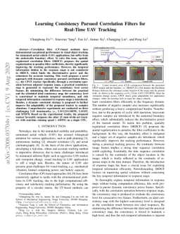 Learning Consistency Pursued Correlation Filters for Real-Time UAV
  Tracking