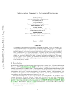 Intervention Generative Adversarial Networks