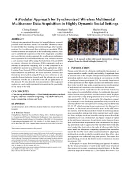 A Modular Approach for Synchronized Wireless Multimodal Multisensor Data
  Acquisition in Highly Dynamic Social Settings