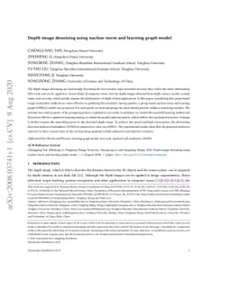 Depth image denoising using nuclear norm and learning graph model