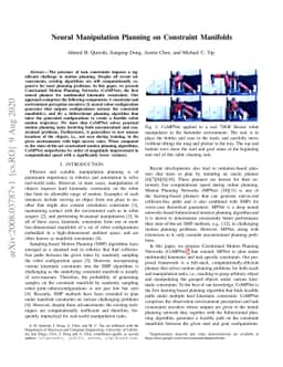 Neural Manipulation Planning on Constraint Manifolds