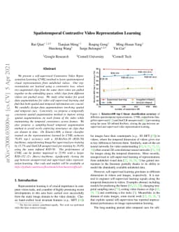 Spatiotemporal Contrastive Video Representation Learning