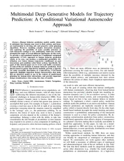 Multimodal Deep Generative Models for Trajectory Prediction: A
  Conditional Variational Autoencoder Approach