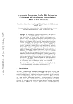 Automatic Remaining Useful Life Estimation Framework with Embedded
  Convolutional LSTM as the Backbone