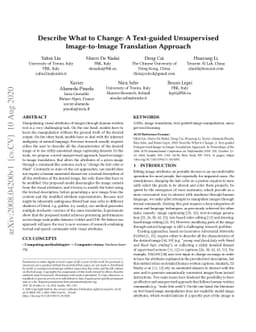 Describe What to Change: A Text-guided Unsupervised Image-to-Image
  Translation Approach