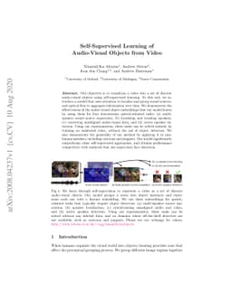 Self-Supervised Learning of Audio-Visual Objects from Video
