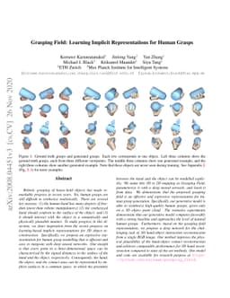 Grasping Field: Learning Implicit Representations for Human Grasps