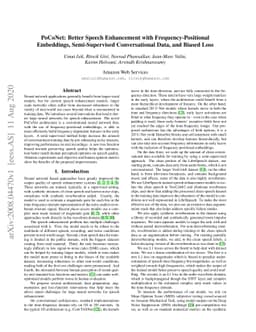 PoCoNet: Better Speech Enhancement with Frequency-Positional Embeddings,
  Semi-Supervised Conversational Data, and Biased Loss