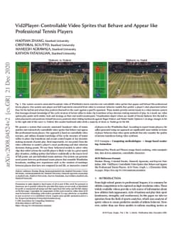 Vid2Player: Controllable Video Sprites that Behave and Appear like
  Professional Tennis Players