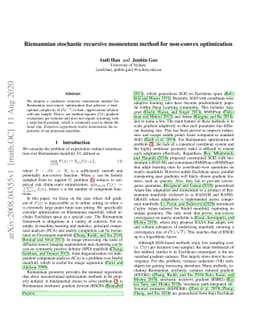 Riemannian stochastic recursive momentum method for non-convex
  optimization
