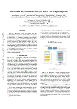 Bunched LPCNet : Vocoder for Low-cost Neural Text-To-Speech Systems