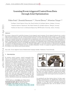 Learning Event-triggered Control from Data through Joint Optimization