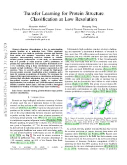 Transfer Learning for Protein Structure Classification at Low Resolution