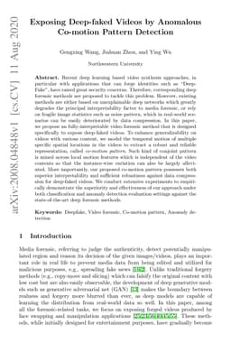 Exposing Deep-faked Videos by Anomalous Co-motion Pattern Detection