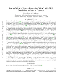 TextureWGAN: Texture Preserving WGAN with MLE Regularizer for Inverse
  Problems