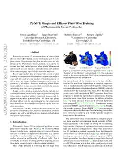 PX-NET: Simple and Efficient Pixel-Wise Training of Photometric Stereo
  Networks
