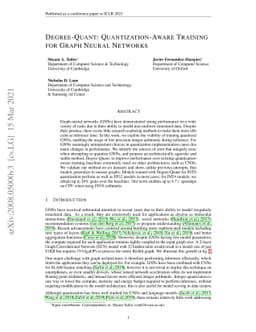 Degree-Quant: Quantization-Aware Training for Graph Neural Networks