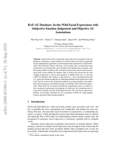 RAF-AU Database: In-the-Wild Facial Expressions with Subjective Emotion
  Judgement and Objective AU Annotations