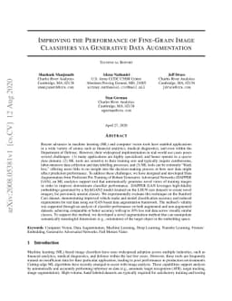 Improving the Performance of Fine-Grain Image Classifiers via Generative
  Data Augmentation