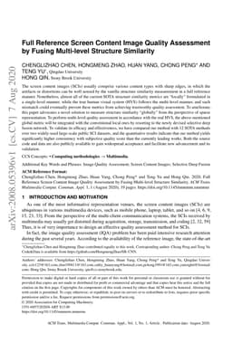 Full Reference Screen Content Image Quality Assessment by Fusing
  Multi-level Structure Similarity