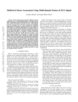 Multi-level Stress Assessment Using Multi-domain Fusion of ECG Signal