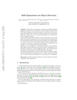 Shift Equivariance in Object Detection