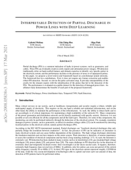 Interpretable Detection of Partial Discharge in Power Lines with Deep
  Learning