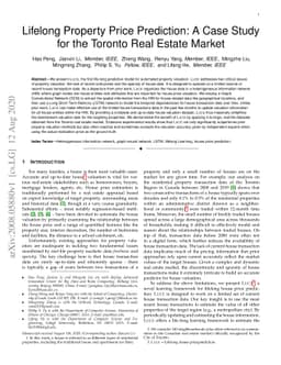 Lifelong Property Price Prediction: A Case Study for the Toronto Real
  Estate Market