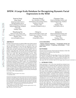 DFEW: A Large-Scale Database for Recognizing Dynamic Facial Expressions
  in the Wild