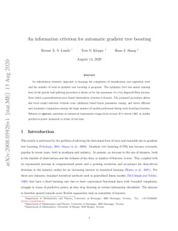 An information criterion for automatic gradient tree boosting