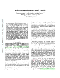 Reinforcement Learning with Trajectory Feedback