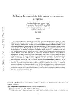 Calibrating the scan statistic: finite sample performance vs.
  asymptotics