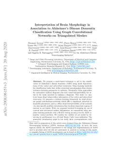 Interpretation of Brain Morphology in Association to Alzheimer's Disease
  Dementia Classification Using Graph Convolutional Networks on Triangulated
  Meshes