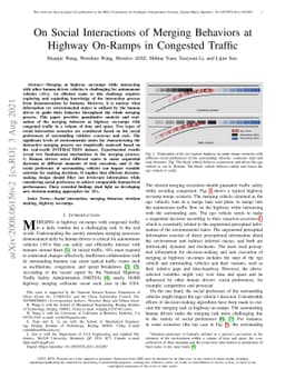 On Social Interactions of Merging Behaviors at Highway On-Ramps in
  Congested Traffic