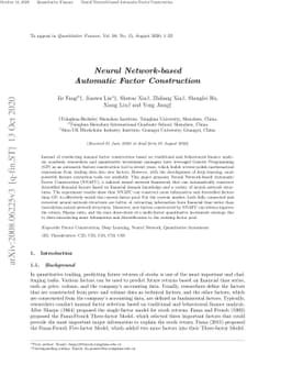 Neural Network-based Automatic Factor Construction