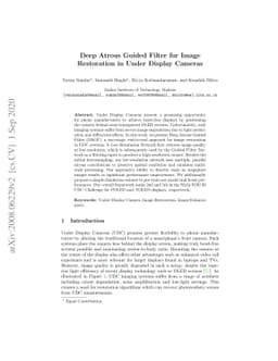 Deep Atrous Guided Filter for Image Restoration in Under Display Cameras