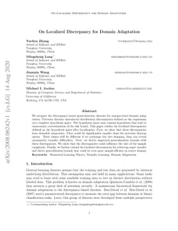 On Localized Discrepancy for Domain Adaptation