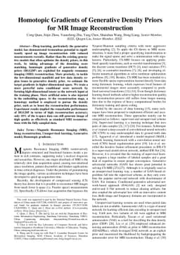 Homotopic Gradients of Generative Density Priors for MR Image
  Reconstruction