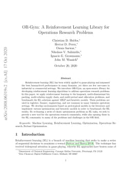 OR-Gym: A Reinforcement Learning Library for Operations Research
  Problems