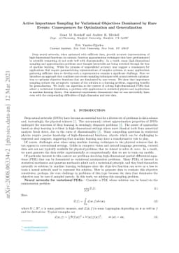 Active Importance Sampling for Variational Objectives Dominated by Rare
  Events: Consequences for Optimization and Generalization