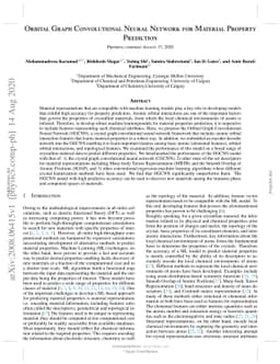 Orbital Graph Convolutional Neural Network for Material Property
  Prediction