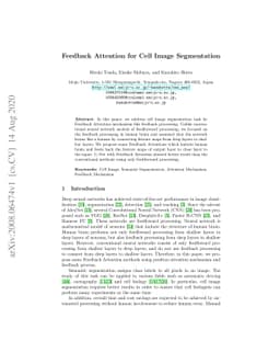 Feedback Attention for Cell Image Segmentation