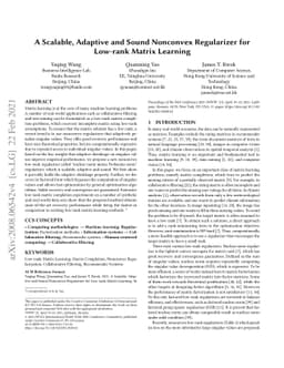 A Scalable, Adaptive and Sound Nonconvex Regularizer for Low-rank Matrix
  Completion