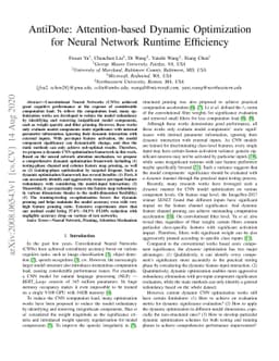 AntiDote: Attention-based Dynamic Optimization for Neural Network
  Runtime Efficiency