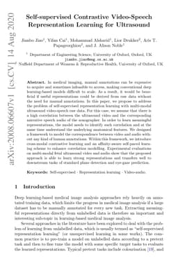 Self-supervised Contrastive Video-Speech Representation Learning for
  Ultrasound