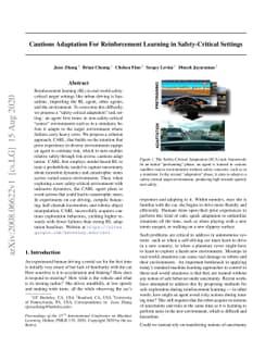 Cautious Adaptation For Reinforcement Learning in Safety-Critical
  Settings