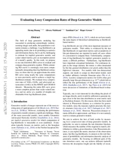 Evaluating Lossy Compression Rates of Deep Generative Models